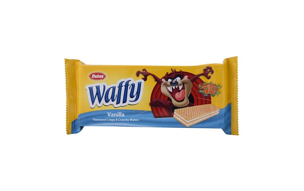 Dukes Waffy Vanilla Flavoured Crispy & Crunchy Wafers   Pack  75 grams